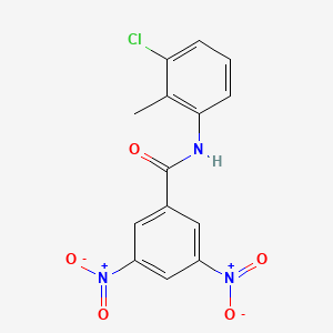 molecular formula C14H10ClN3O5 B11690723 N-(3-chloro-2-methylphenyl)-3,5-dinitrobenzamide CAS No. 73544-78-2