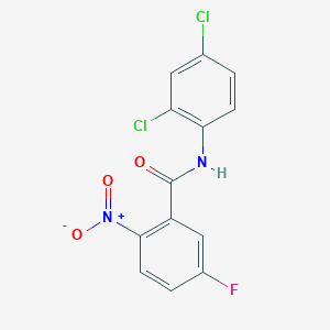 molecular formula C13H7Cl2FN2O3 B11690942 N-(2,4-dichlorophenyl)-5-fluoro-2-nitrobenzamide 