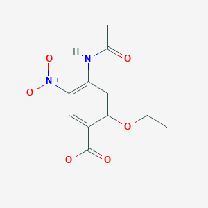 molecular formula C12H14N2O6 B116913 4-(Acetylamino)-2-ethoxy-5-nitrobenzoic Acid Methyl Ester CAS No. 86718-16-3