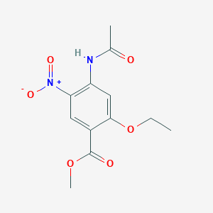 molecular formula C12H14N2O6 B116913 4-(乙酰氨基)-2-乙氧基-5-硝基苯甲酸甲酯 CAS No. 86718-16-3