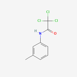 molecular formula C9H8Cl3NO B11691585 Acetamide, 2,2,2-trichloro-N-(3-methylphenyl)- CAS No. 2563-96-4