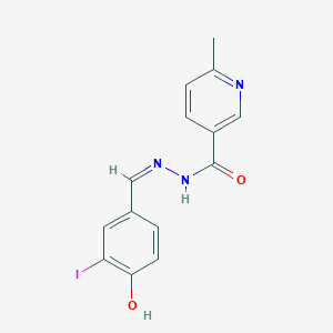 molecular formula C14H12IN3O2 B11691893 N'-[(Z)-(4-hydroxy-3-iodophenyl)methylidene]-6-methylpyridine-3-carbohydrazide 