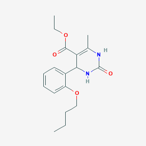 molecular formula C18H24N2O4 B11692005 Ethyl 4-(2-butoxyphenyl)-6-methyl-2-oxo-1,2,3,4-tetrahydropyrimidine-5-carboxylate 
