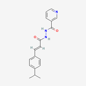 molecular formula C18H19N3O2 B11692395 Nicotinic acid N'-[3-(4-isopropyl-phenyl)-acryloyl]-hydrazide 