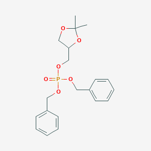 molecular formula C20H25O6P B116928 2,2-二甲基-1,3-二氧戊环-4-甲醇二苯甲酸酯 CAS No. 13879-76-0
