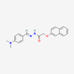 molecular formula C21H21N3O2 B11692829 N'-[4-(dimethylamino)benzylidene]-2-(2-naphthyloxy)acetohydrazide 