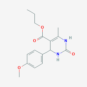 molecular formula C16H20N2O4 B11693082 Propyl 4-(4-methoxyphenyl)-6-methyl-2-oxo-1,2,3,4-tetrahydropyrimidine-5-carboxylate 