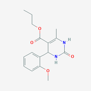 molecular formula C16H20N2O4 B11693158 Propyl 4-(2-methoxyphenyl)-6-methyl-2-oxo-1,2,3,4-tetrahydropyrimidine-5-carboxylate 