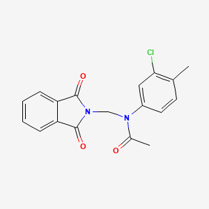 molecular formula C18H15ClN2O3 B11693231 N-(3-chloro-4-methylphenyl)-N-[(1,3-dioxo-1,3-dihydro-2H-isoindol-2-yl)methyl]acetamide 