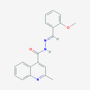molecular formula C19H17N3O2 B11693798 N'-[(E)-(2-methoxyphenyl)methylidene]-2-methylquinoline-4-carbohydrazide 
