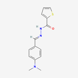 molecular formula C14H15N3OS B11693847 N'-[4-(dimethylamino)benzylidene]-2-thiophenecarbohydrazide 