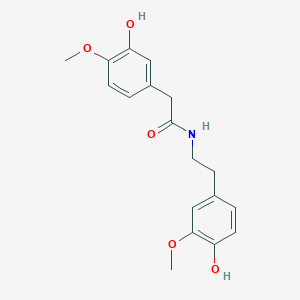 molecular formula C18H21NO5 B116940 2-(3-hydroxy-4-methoxyphenyl)-N-[2-(4-hydroxy-3-methoxyphenyl)ethyl]acetamide CAS No. 21411-19-8
