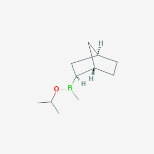molecular formula C11H21BO B011695 Borinic acid, bicyclo[2.2.1]hept-2-ylmethyl-, 1-methylethyl ester, (1S-exo)-(9CI) CAS No. 109529-35-3