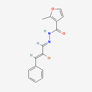 molecular formula C15H13BrN2O2 B11695249 N'-[(1E,2Z)-2-bromo-3-phenylprop-2-en-1-ylidene]-2-methylfuran-3-carbohydrazide 