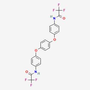 molecular formula C22H14F6N2O4 B11695420 N,N'-[benzene-1,4-diylbis(oxybenzene-4,1-diyl)]bis(2,2,2-trifluoroacetamide) 