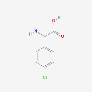 molecular formula C9H10ClNO2 B116955 2-(4-Chlorophenyl)-2-(methylamino)acetic acid CAS No. 143209-97-6