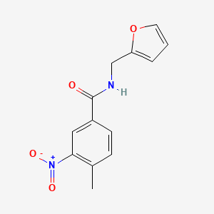 molecular formula C13H12N2O4 B11695622 N-(furan-2-ylmethyl)-4-methyl-3-nitrobenzamide 