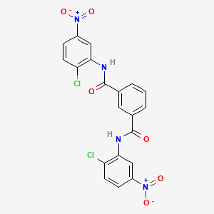 molecular formula C20H12Cl2N4O6 B11695754 N,N'-bis(2-chloro-5-nitrophenyl)benzene-1,3-dicarboxamide 