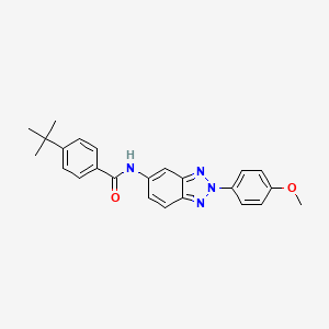 molecular formula C24H24N4O2 B11696337 4-tert-butyl-N-[2-(4-methoxyphenyl)-2H-benzotriazol-5-yl]benzamide 