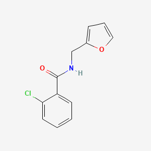 molecular formula C12H10ClNO2 B11696382 2-chloro-N-(furan-2-ylmethyl)benzamide 
