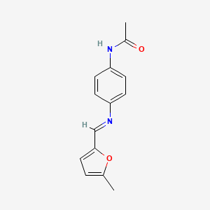 molecular formula C14H14N2O2 B11696423 N-[4-[(5-methylfuran-2-yl)methylideneamino]phenyl]acetamide CAS No. 646034-70-0