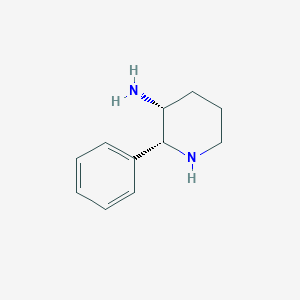 B1169673 (2R,3R)-2-phenylpiperidin-3-amine CAS No. 160551-72-4