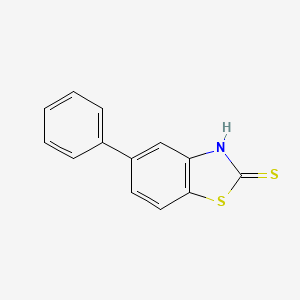 molecular formula C13H9NS2 B11696840 5-Phenyl-1,3-benzothiazole-2-thiol 