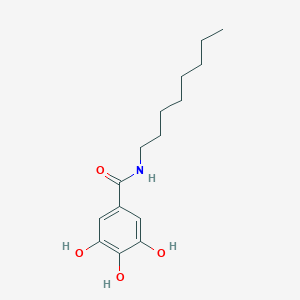 molecular formula C15H23NO4 B011697 Benzamide, N-octyl-3,4,5-trihydroxy- CAS No. 100079-24-1