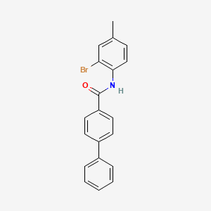 molecular formula C20H16BrNO B11697423 N-(2-bromo-4-methylphenyl)biphenyl-4-carboxamide 