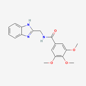 molecular formula C18H19N3O4 B11697588 N-(1H-benzimidazol-2-ylmethyl)-3,4,5-trimethoxybenzamide 