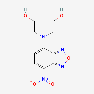 molecular formula C10H12N4O5 B11697732 Ethanol, 2,2'-((7-nitrobenzofurazan-4-YL)imino)bis- CAS No. 58131-51-4