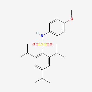 molecular formula C22H31NO3S B11698217 N-(4-methoxyphenyl)-2,4,6-tri(propan-2-yl)benzenesulfonamide 
