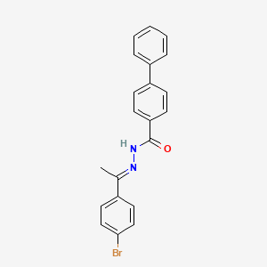 molecular formula C21H17BrN2O B11698248 N'-[(1E)-1-(4-bromophenyl)ethylidene]biphenyl-4-carbohydrazide 