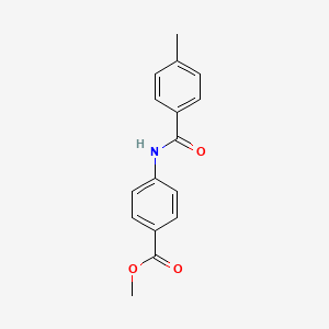 molecular formula C16H15NO3 B11698384 Methyl 4-[(4-methylbenzoyl)amino]benzoate 