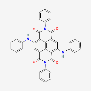 molecular formula C38H24N4O4 B11698414 2,7-Diphenyl-4,9-bis-phenylamino-benzo(lmn)(3,8)phenanthroline-1,3,6,8-tetraone CAS No. 321580-18-1