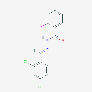molecular formula C14H9Cl2IN2O B11698653 N'-[(E)-(2,4-dichlorophenyl)methylidene]-2-iodobenzohydrazide 