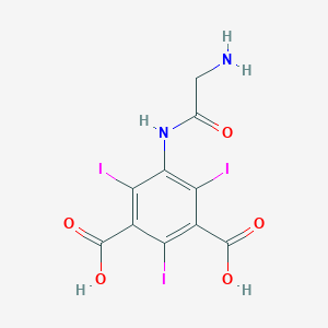 molecular formula C10H7I3N2O5 B116988 5-[(2-Aminoacetyl)amino]-2,4,6-triiodobenzene-1,3-dicarboxylic acid CAS No. 4873-46-5