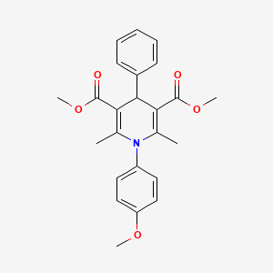 molecular formula C24H25NO5 B11698828 dimethyl 1-(4-methoxyphenyl)-2,6-dimethyl-4-phenyl-4H-pyridine-3,5-dicarboxylate CAS No. 314053-04-8