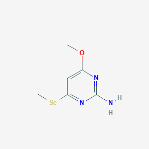 molecular formula C6H9N3OSe B011699 4-Methoxy-6-(methylselanyl)pyrimidin-2-amine CAS No. 100559-66-8