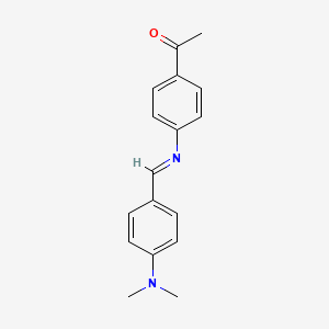 molecular formula C17H18N2O B11699218 Ethanone, 1-[4-(4-dimethylaminobenzylidenamino)phenyl]- 