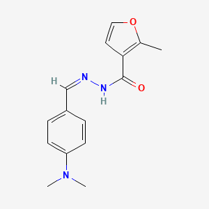 molecular formula C15H17N3O2 B11699244 N'-[(Z)-[4-(Dimethylamino)phenyl]methylidene]-2-methylfuran-3-carbohydrazide 