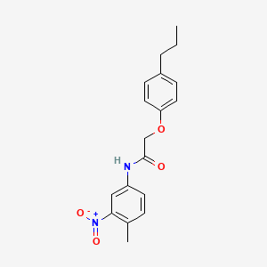 molecular formula C18H20N2O4 B11699334 N-(4-methyl-3-nitrophenyl)-2-(4-propylphenoxy)acetamide 