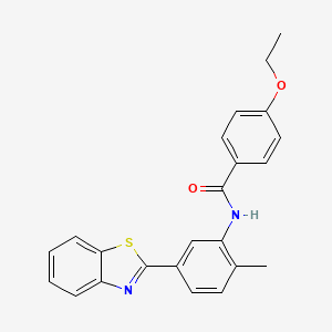 molecular formula C23H20N2O2S B11699526 N-[5-(1,3-benzothiazol-2-yl)-2-methylphenyl]-4-ethoxybenzamide 
