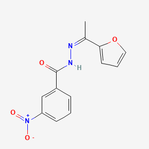 molecular formula C13H11N3O4 B11699711 N'-[(1Z)-1-(furan-2-yl)ethylidene]-3-nitrobenzohydrazide 