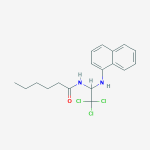 molecular formula C18H21Cl3N2O B11700010 N-[2,2,2-trichloro-1-(naphthalen-1-ylamino)ethyl]hexanamide 
