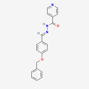 molecular formula C20H17N3O2 B11700052 N'-[4-(benzyloxy)benzylidene]isonicotinohydrazide 