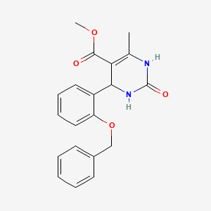 molecular formula C20H20N2O4 B11700153 Methyl 4-[2-(benzyloxy)phenyl]-6-methyl-2-oxo-1,2,3,4-tetrahydropyrimidine-5-carboxylate 