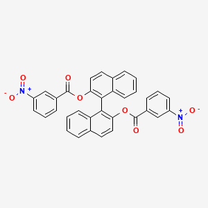 molecular formula C34H20N2O8 B11700301 1,1'-Binaphthyl-2,2'-diyl bis(3-nitrobenzoate) 
