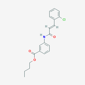 molecular formula C20H20ClNO3 B11700327 butyl 3-{[(2E)-3-(2-chlorophenyl)-2-propenoyl]amino}benzoate 