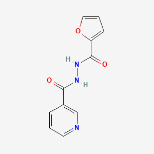 molecular formula C11H9N3O3 B11700390 N-(furan-2-carbonyl)-N'-nicotinoyl-hydrazine 